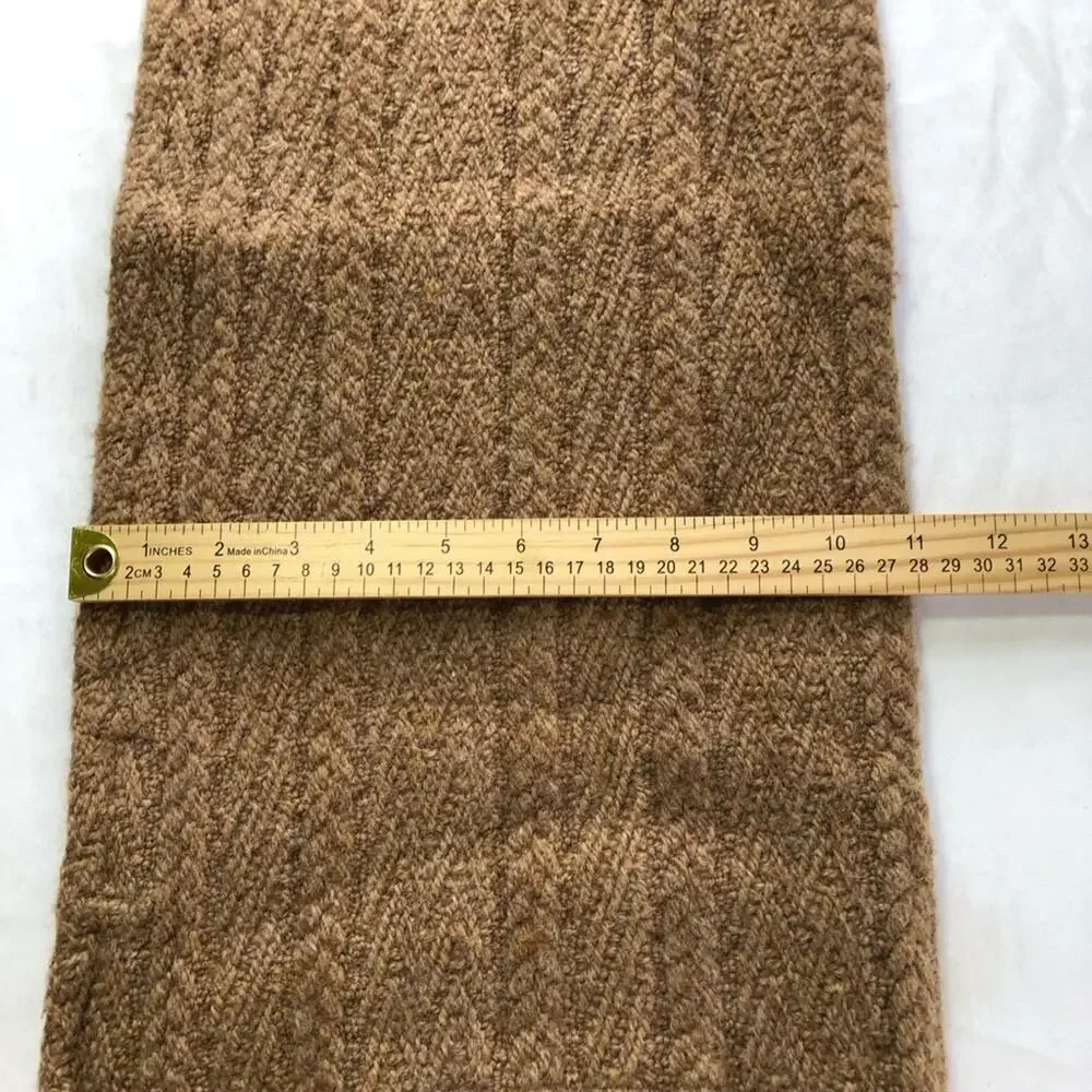Weave of the Irish brown scarf handcrafted in Ireland 100% merino wool fisherman